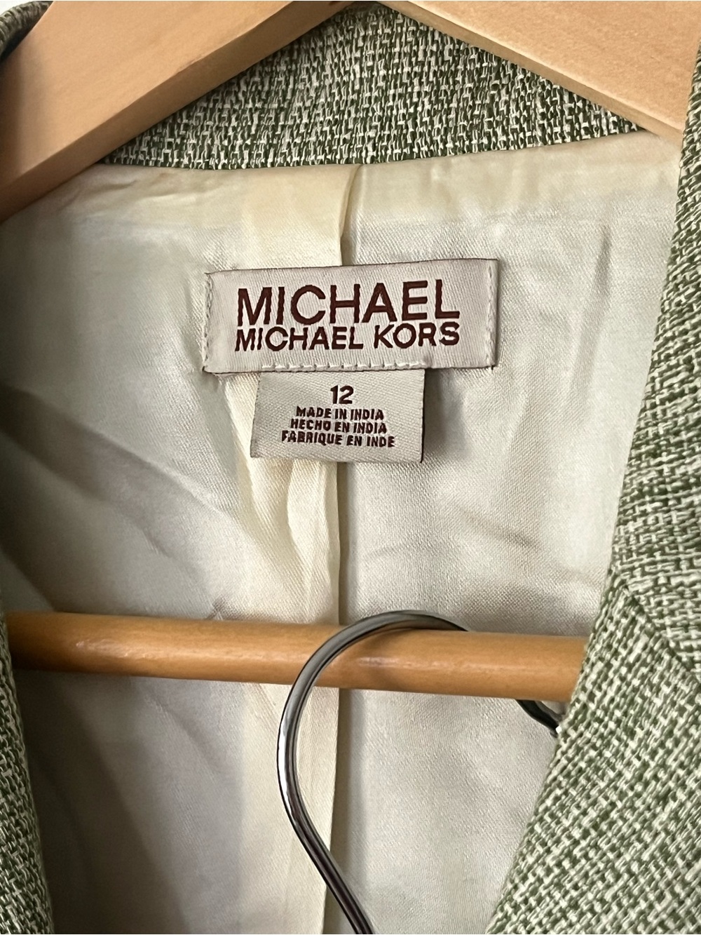 Michael Kors Tweed Green Blazer & Skirt Suit 12